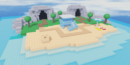 Beach map thumbnail from Noob Tower Defense